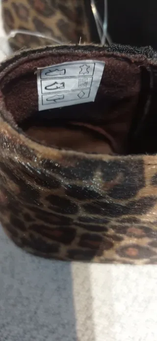 Botines ante marrón chocolate y leopardo