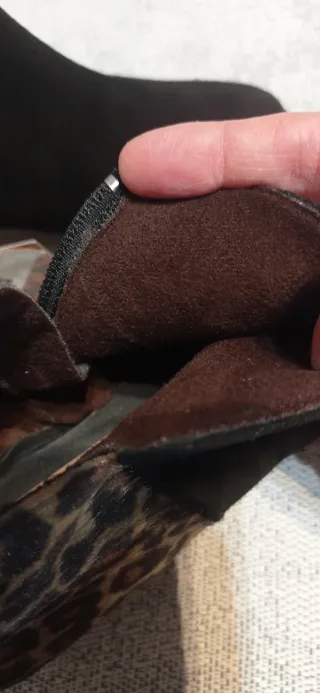 Botines ante marrón chocolate y leopardo