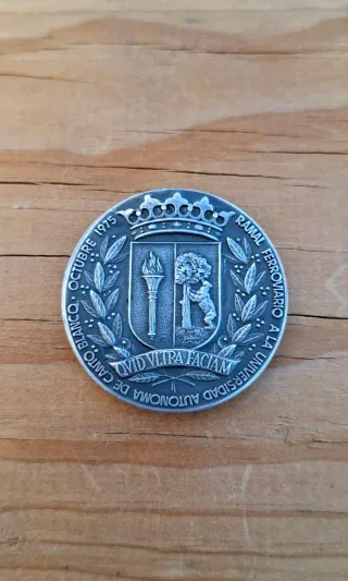 Medalla Plata Universidad Ramal Ferroviario 1975
