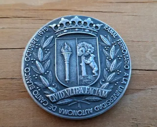 Medalla Plata Universidad Ramal Ferroviario 1975