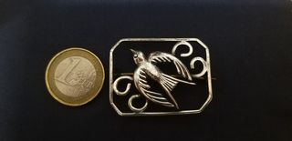 Broche antiguo plata forma de golondrina