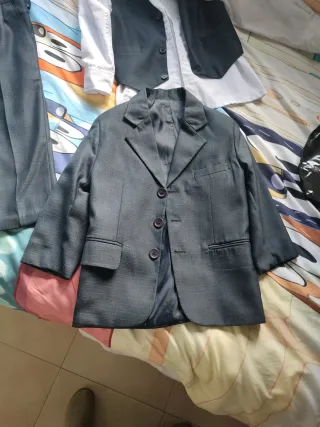 Traje Chaqueta Niño Gris Oscuro Talla 4-5