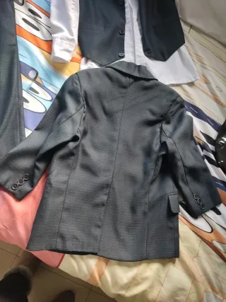Traje Chaqueta Niño Gris Oscuro Talla 4-5