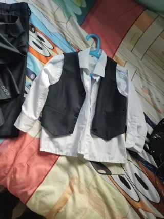 Traje Chaqueta Niño Gris Oscuro Talla 4-5