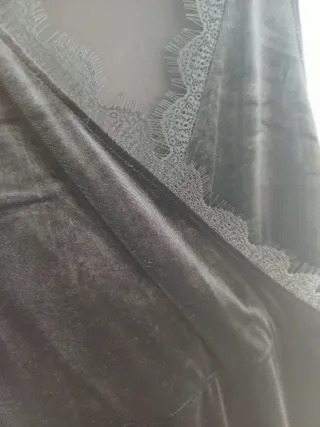 Vestido fiesta terciopelo negro talla L