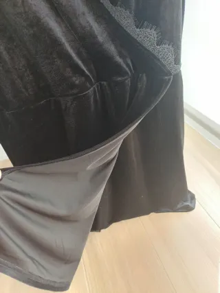 Vestido fiesta terciopelo negro talla L