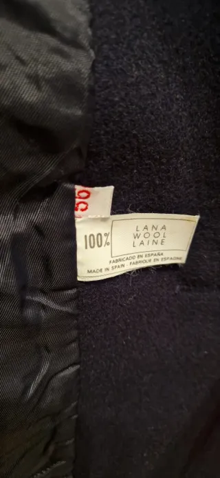 Abrigo de lana azul hombre