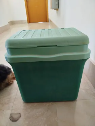 Frigorifero portatile blu e arancione