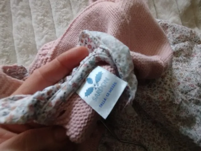 Vestido bebé 12 meses floral rosa