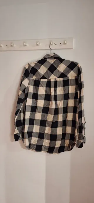 Camisa de cuadros mujer, manga larga T.M.