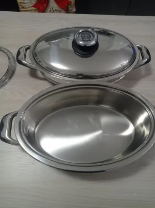 Pentola DMG in metallo e vetro