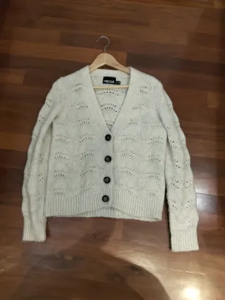 Chaqueta Punto Pieces Crudo Talla S