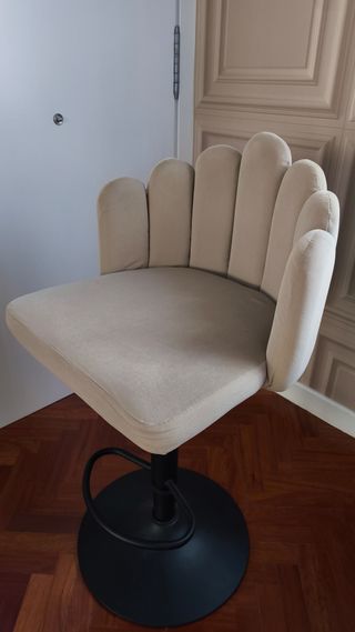 2 Taburetes Acolchados Beige