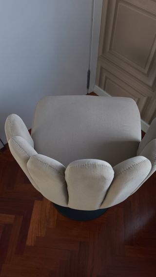 2 Taburetes Acolchados Beige