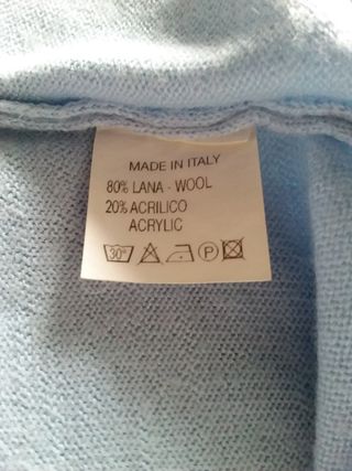 Dolcevita donna lana celeste taglia M