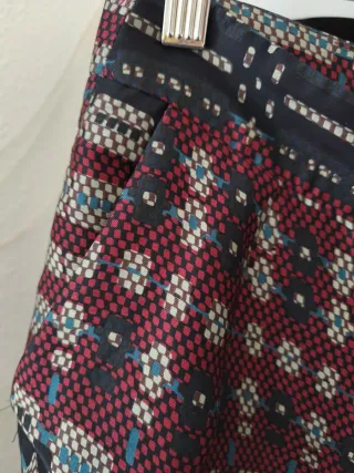 Pantalón Zara Woman Estampado Vintage