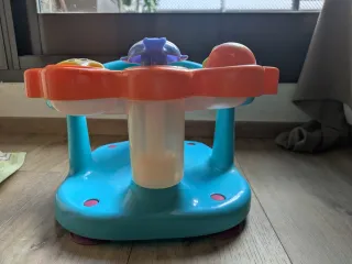 Asiento Bañera Bebé Azul y Naranja