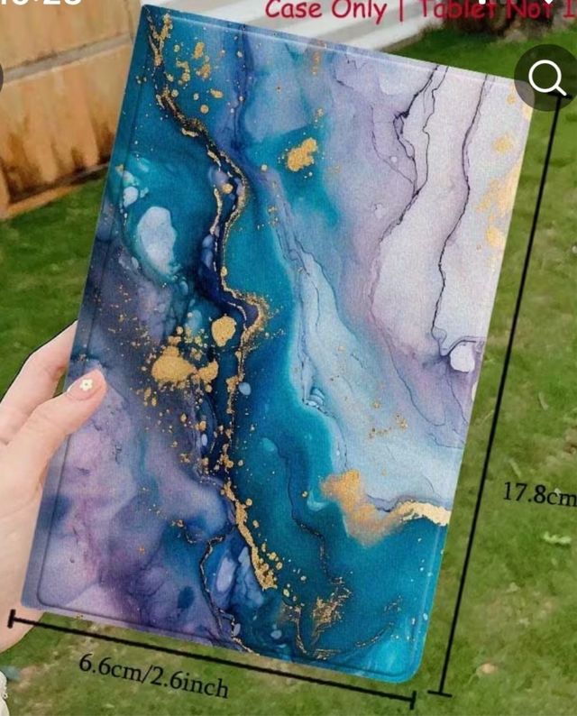 Capa Xiaomi Pad Pro Azul e Roxo Marmorizado