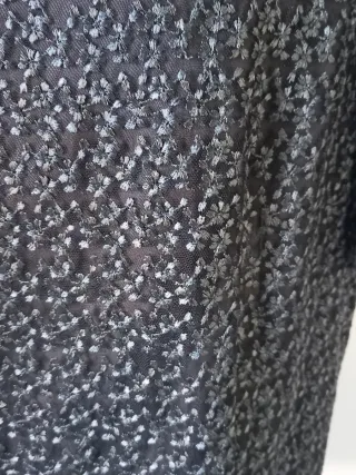 Blusa Priscille encaje fiesta negra/gris