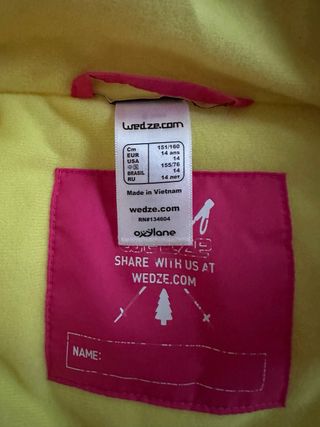 Chaqueta esquí niña rosa  14 años