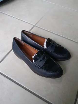 Mocassini Ralph Lauren Pelle Blu Navy