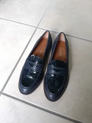 Mocassini Ralph Lauren Pelle Blu Navy