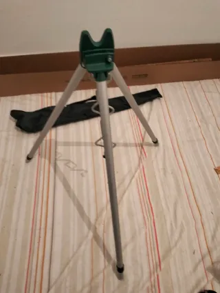 Trípode Soporte Cañas Pesca Verde