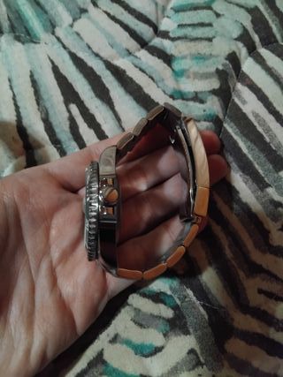 Reloj Seiko Submariner Verde y Plateado