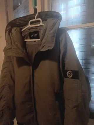 Casaca Puffer Guess Original Gris