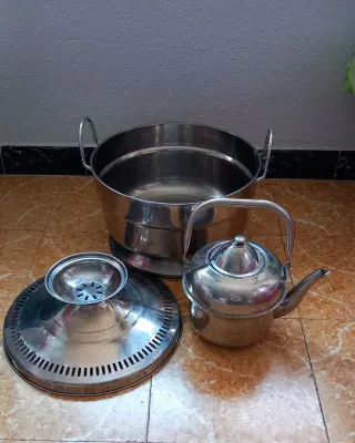 Tetera y Olla de Acero Inoxidable