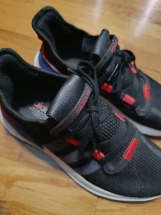 Zapatillas Adidas Hombre Negras Rojas