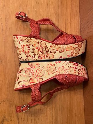 PONS QUINTANA - Sandalias cuña florales 35