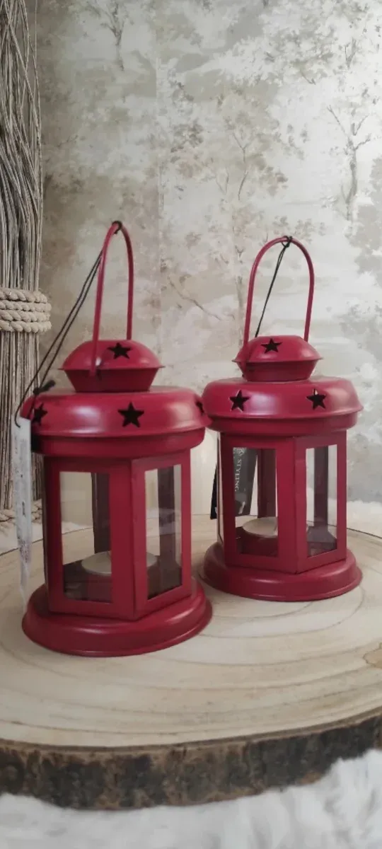2 Farolillos Rojos Estrellas
