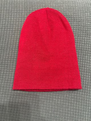 Gorro de lana rojo mujer