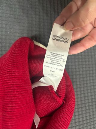 Gorro de lana rojo mujer