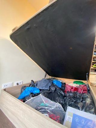 Canapé abatible 135x190  Color madera, beige