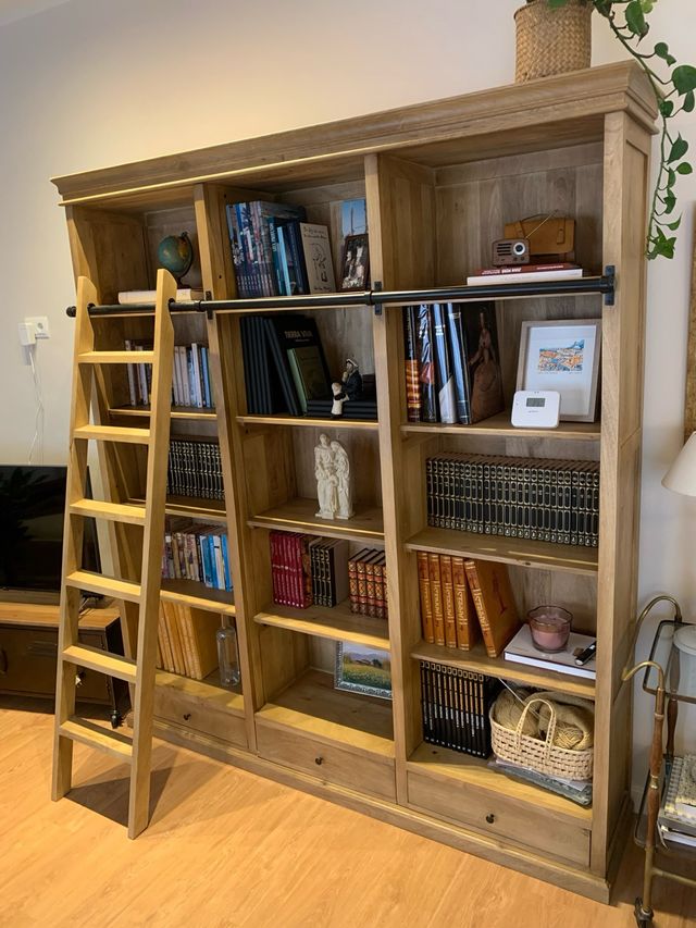 Biblioteca de madera de Mango