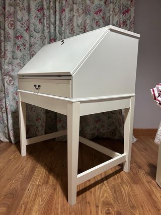 Secreter / escritorio IKEA blanco – tapa abatible
