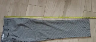 Pantalón cuadros mujer gris y blanco