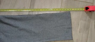 Pantalón cuadros mujer gris y blanco