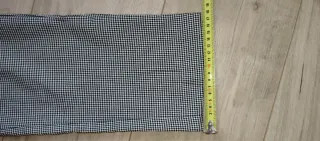 Pantalón cuadros mujer gris y blanco