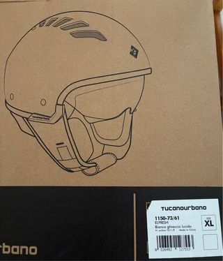 Casco Tucano Urbano ELFRESH XL Blanco Nuevo.