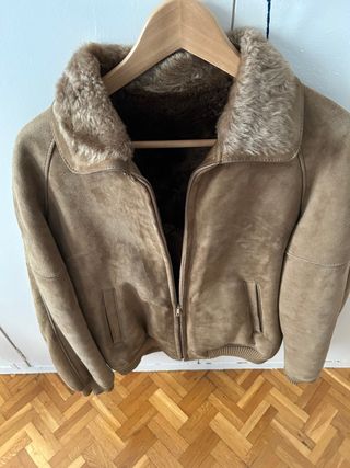 Cazadora Piel Mouton Hombre Marrón