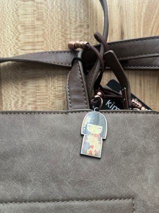Bolso Kimmidoll marrón y plateado Nuevo