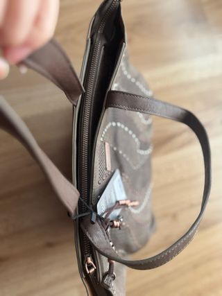 Bolso Kimmidoll marrón y plateado Nuevo