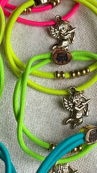 Braccialetti elastici con ciondolo angelo