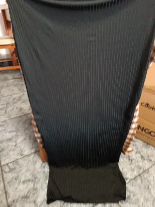 Falda ajustada canalé negra talla única