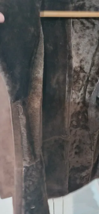 Abrigo Piel Vuelta Hombre Marrón Como nuevo