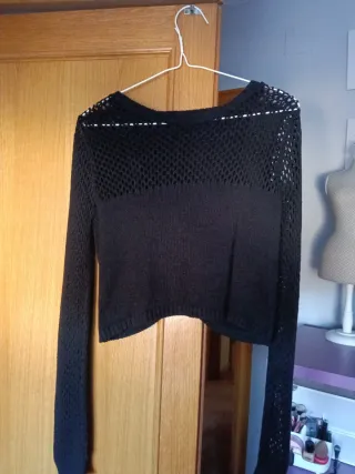 Jersey negro de rejilla