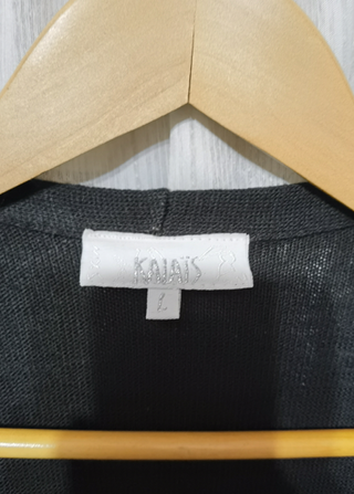 Chaqueta negra abierta talla L